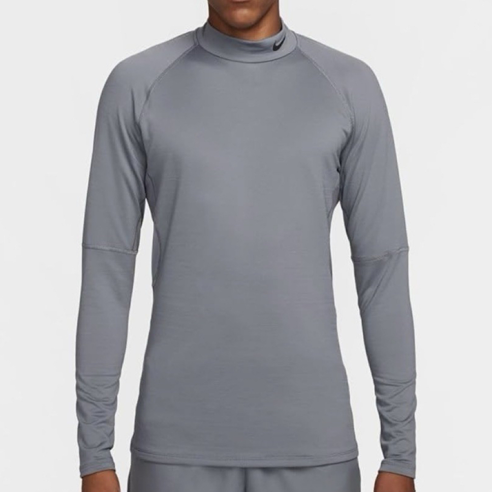 Nike Pro Slim Fit Dri-Fit Warm Mock Neck Long Sleeve Fitness Shirt Black M